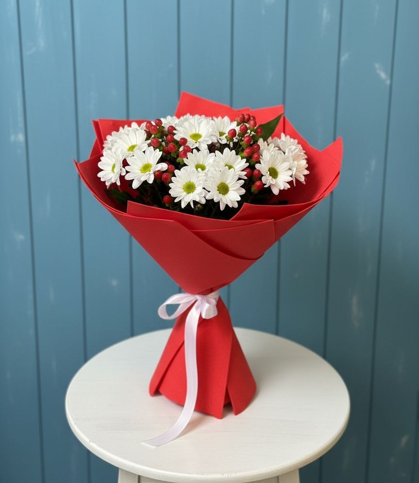 Букет цветов из: Хризантемы в Хомутовке