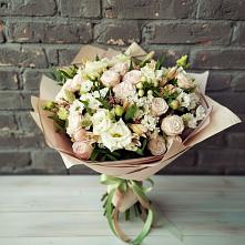 Букет цветов из:  Альстромерии, Розы и Хризантемы в Хомутовке