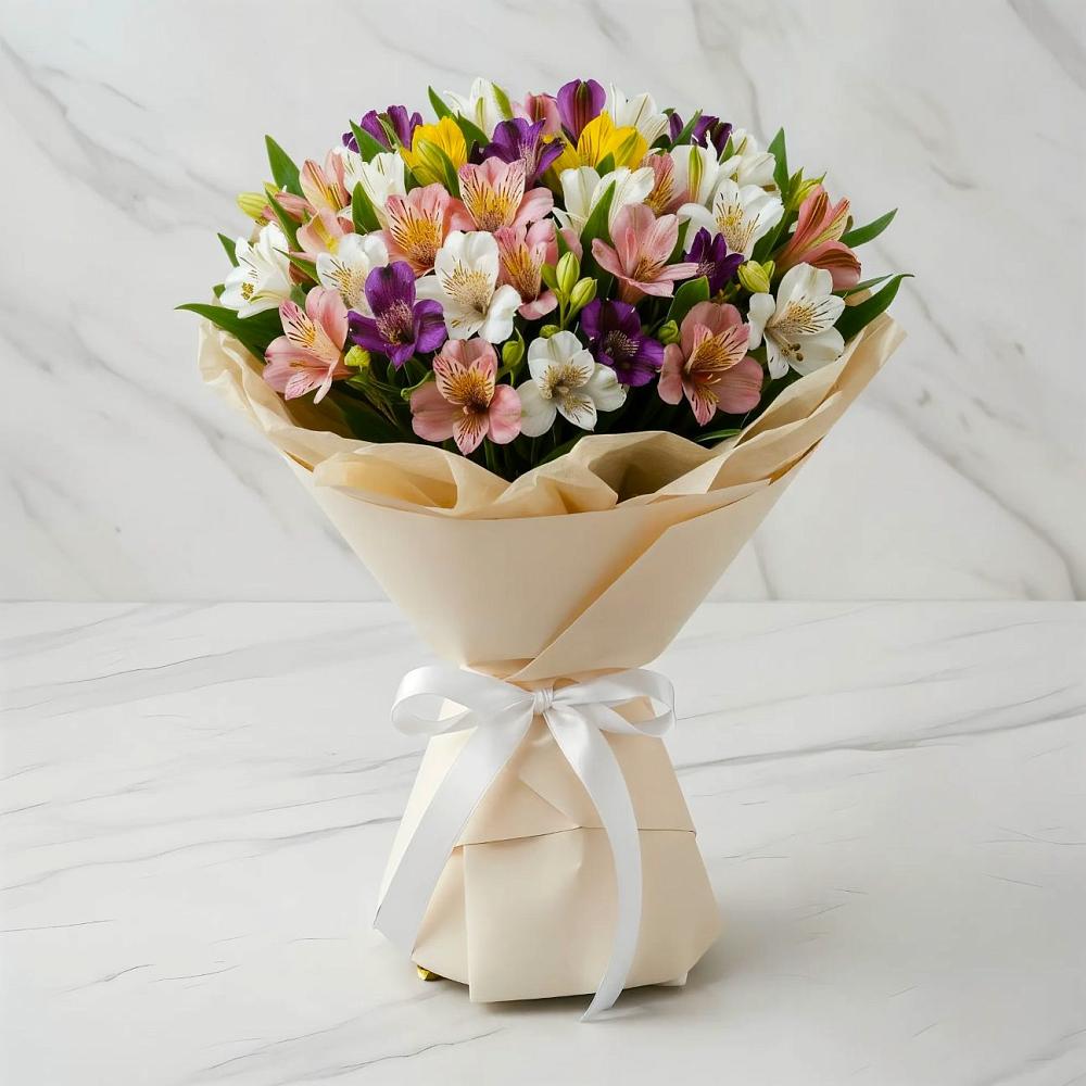 Букет цветов из: Альстромерии в Хомутовке