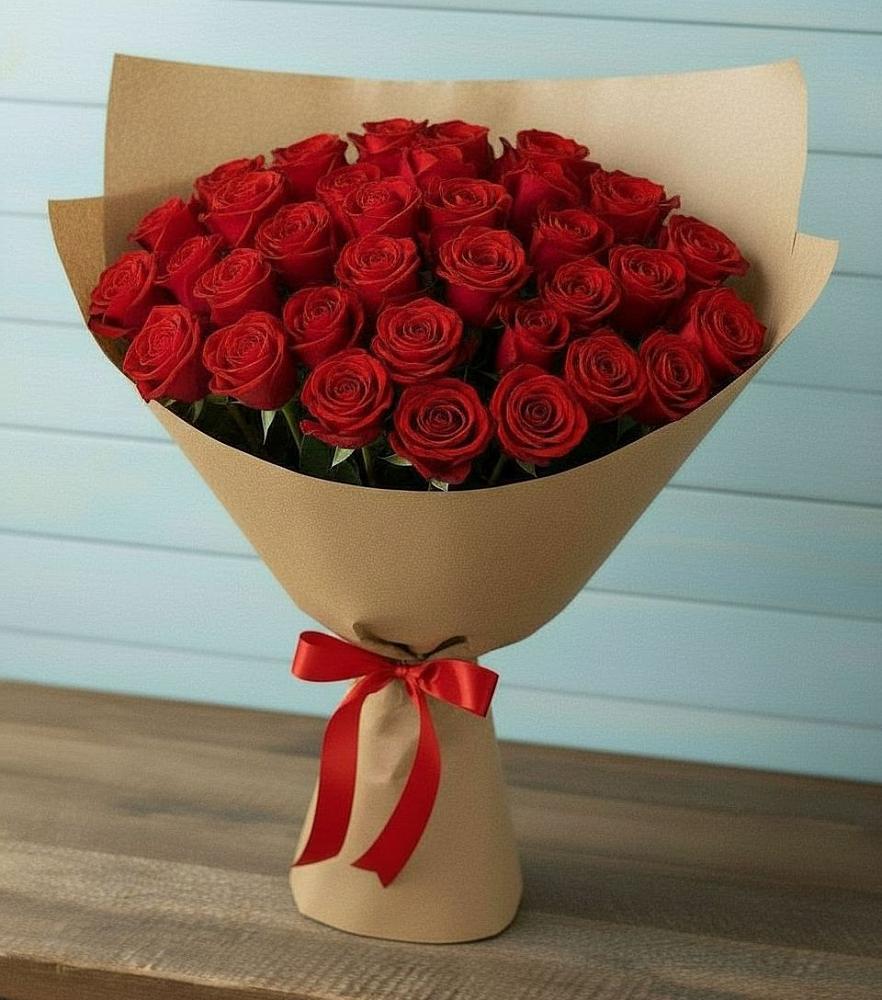 Букет Красные розы Милано в Хомутовке