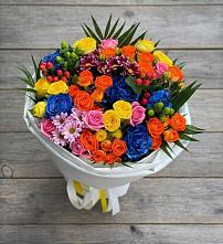 Букет цветов из:  Розы и Хризантемы в Хомутовке