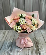 Букет цветов из:  Гвоздики, Розы и Хризантемы в Хомутовке