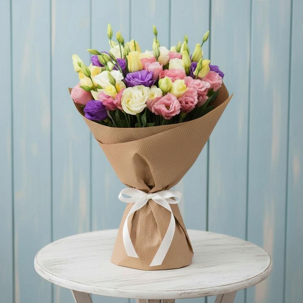 Букет цветов из: Лизиантусы в Хомутовке