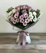 Букет цветов из:  Хризантемы и Розы в Хомутовке