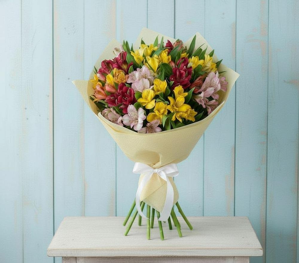 Букет цветов из: Альстромерии в Хомутовке